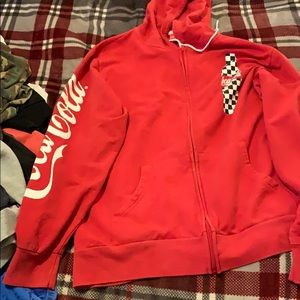 a red cocca cola hoodie